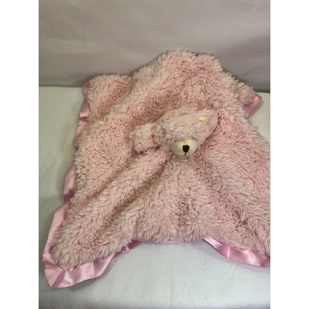 STEPHAN BABY CUDDLE BUDDY PINK PLUSH LOVEY BEAR 18" SQUARE